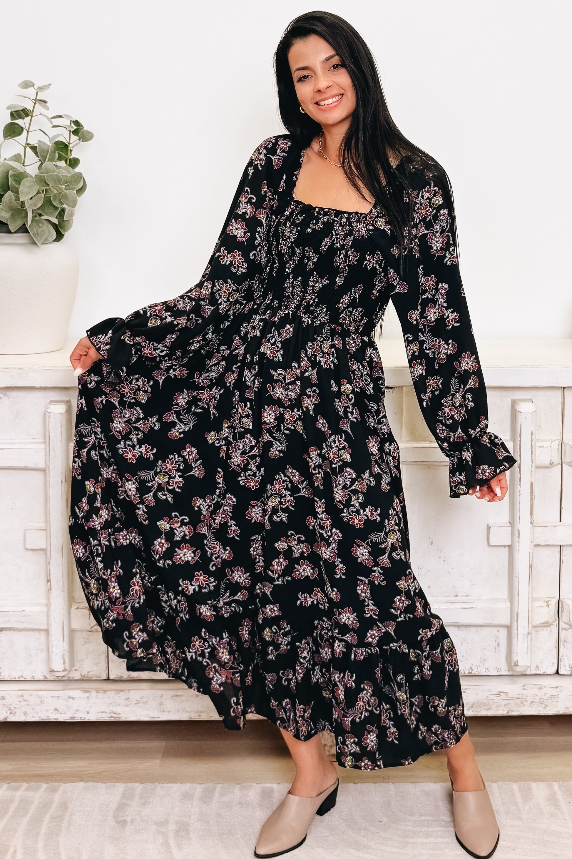 Fit To Flare Floral Dress