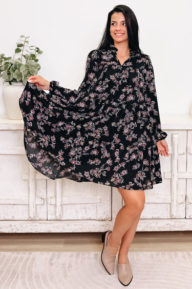 Coming Right Up Floral Dress