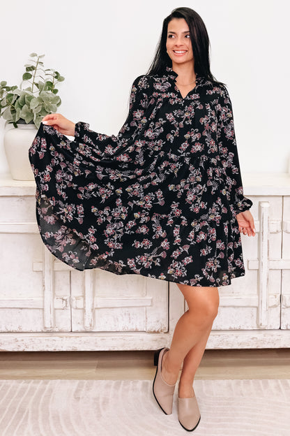 Coming Right Up Floral Dress