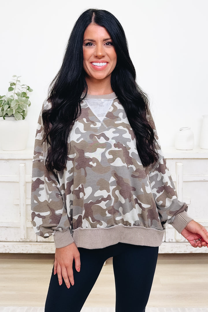 Just In Time Camo Top