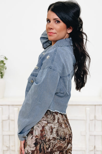 Crystal Crush Floral Denim Jacket