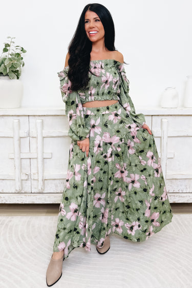 Sweet Magnolia Floral Maxi Skirt