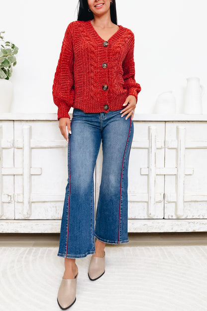 Let's Ride Wide Leg Jeans - Medium Indigo