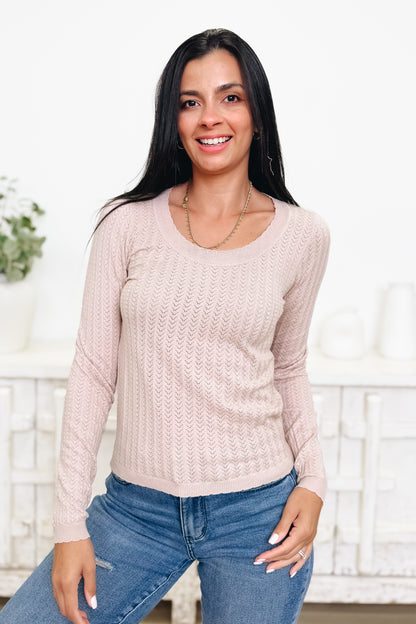 Show & Pointelle Top - 2 Colors!