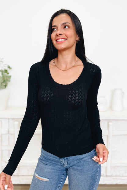 Show & Pointelle Top - 2 Colors!