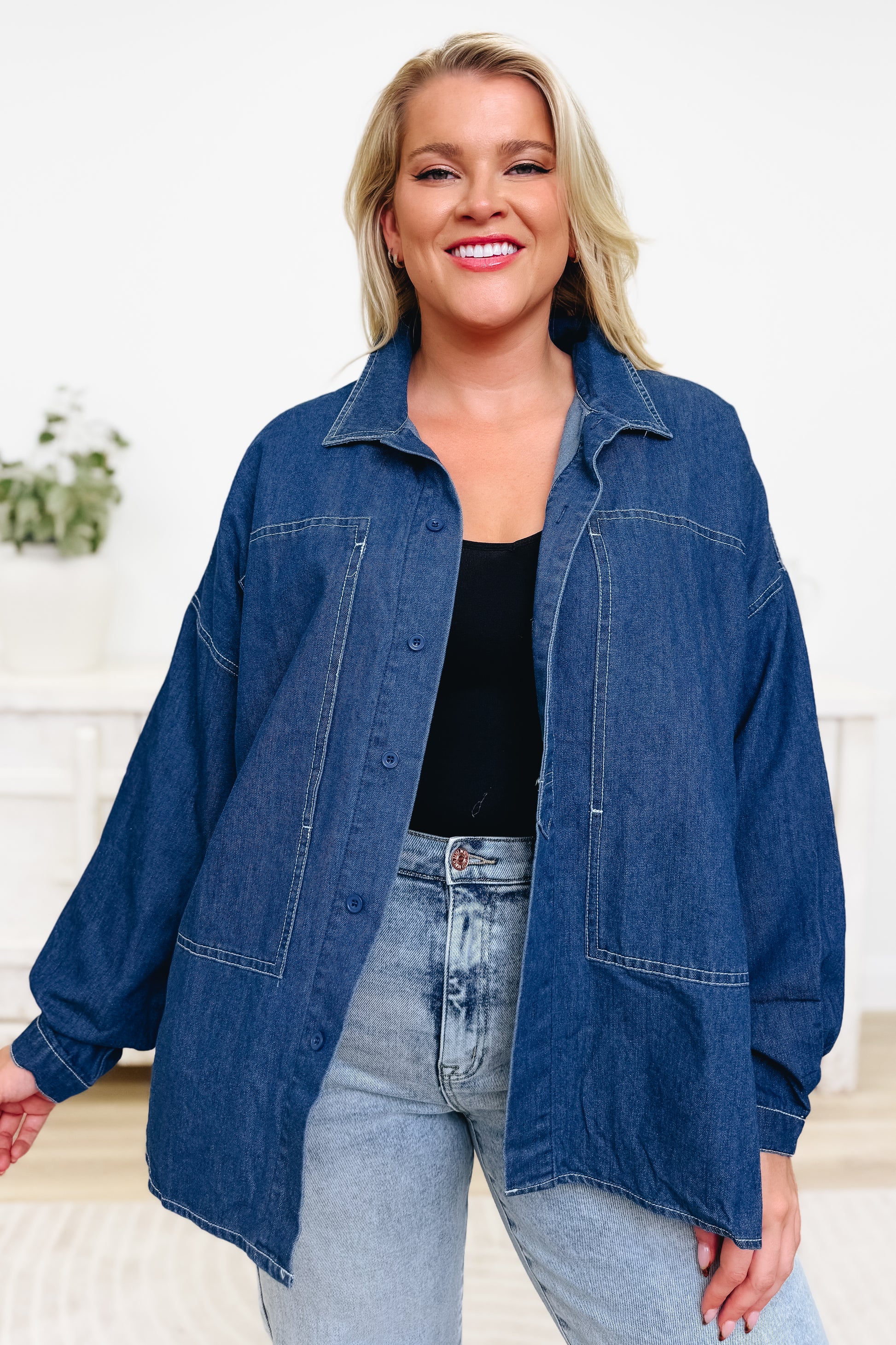 Denim Daydream Button Down Top