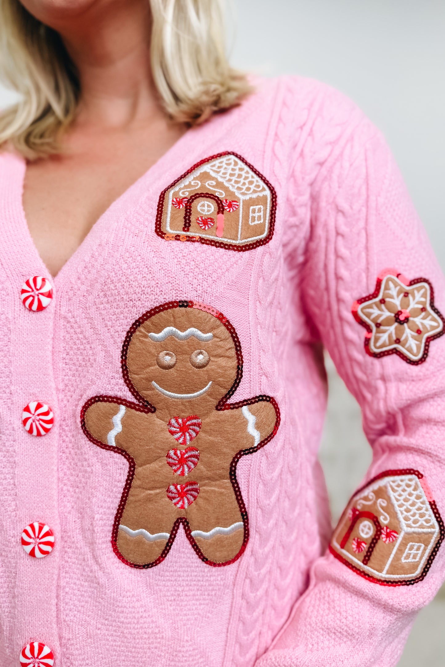 Gingerbread Dream House Cardigan
