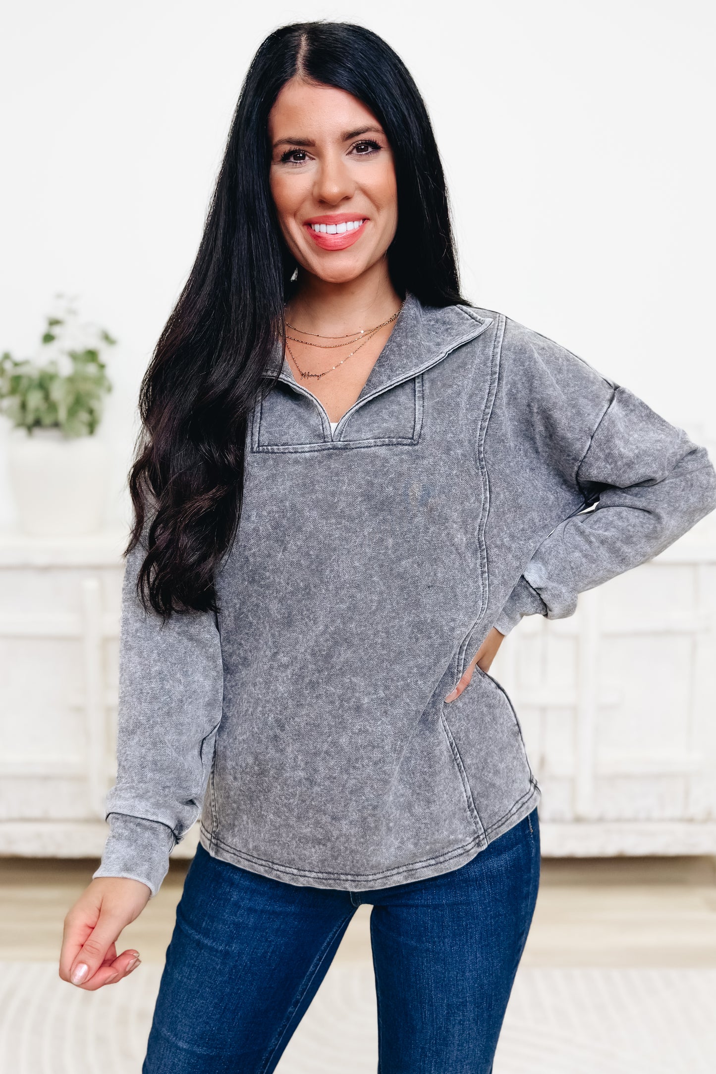 Split Precision Sweatshirt - 2 Colors!