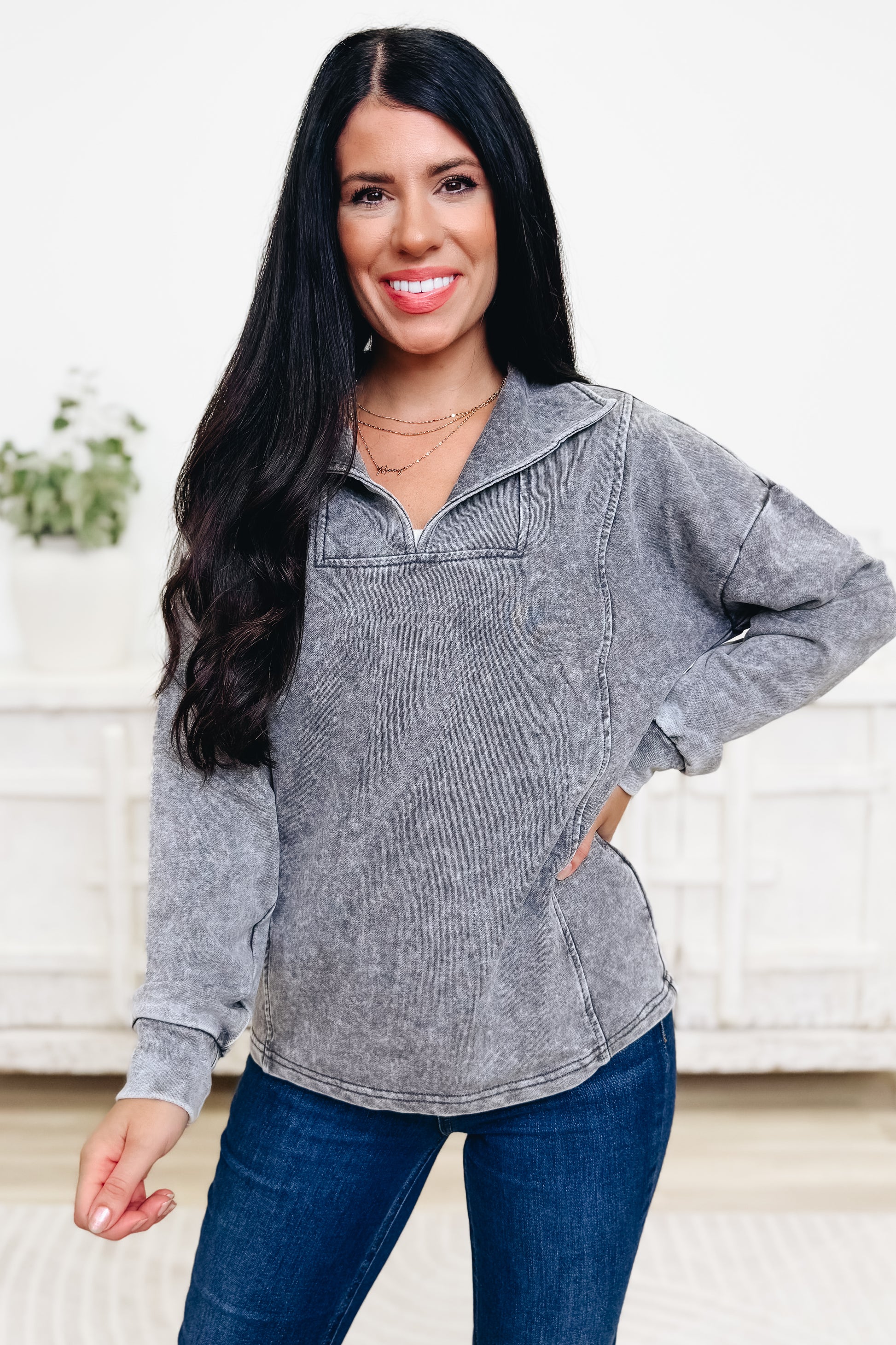 Split Precision Sweatshirt - 2 Colors!