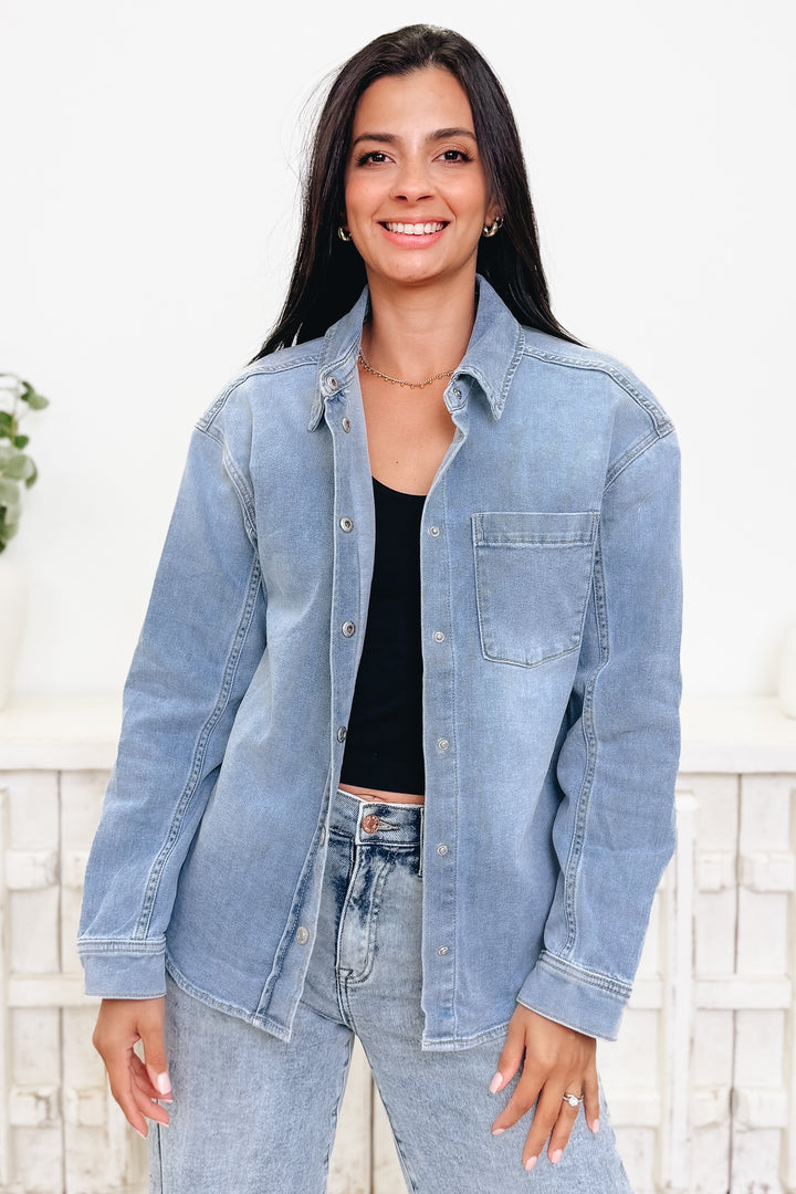 What Are You Waiting For Button Down Top