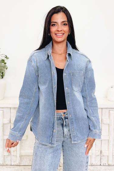 What Are You Waiting For Button Down Top