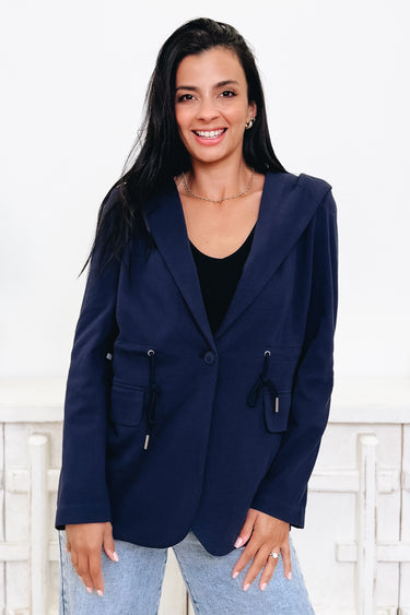 City Chic Hooded Blazer - 3 Colors!