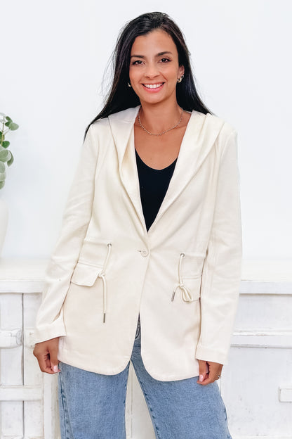 City Chic Hooded Blazer - 2 Colors!