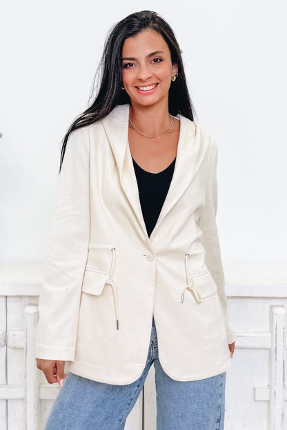 City Chic Hooded Blazer - 2 Colors!