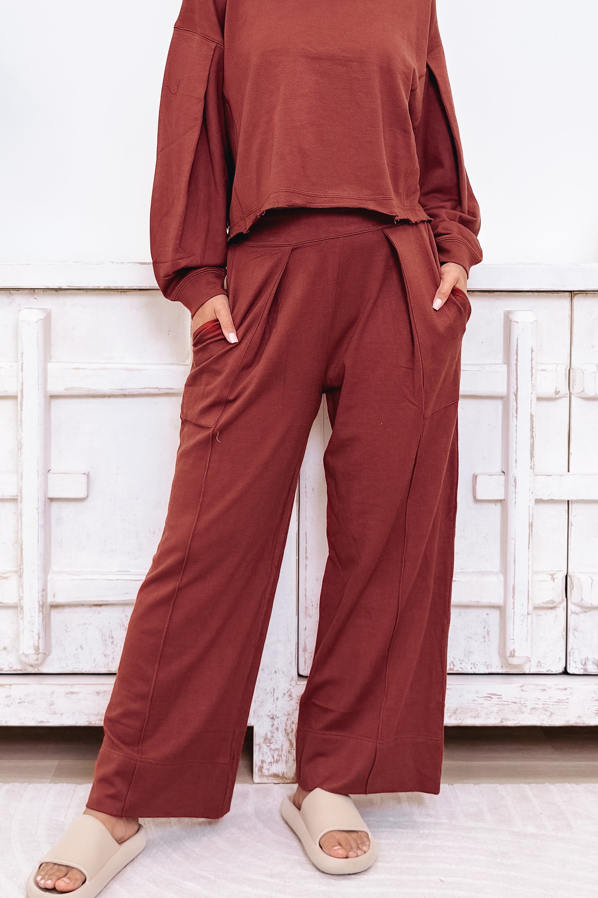 Serene Comfort Pants - Rust