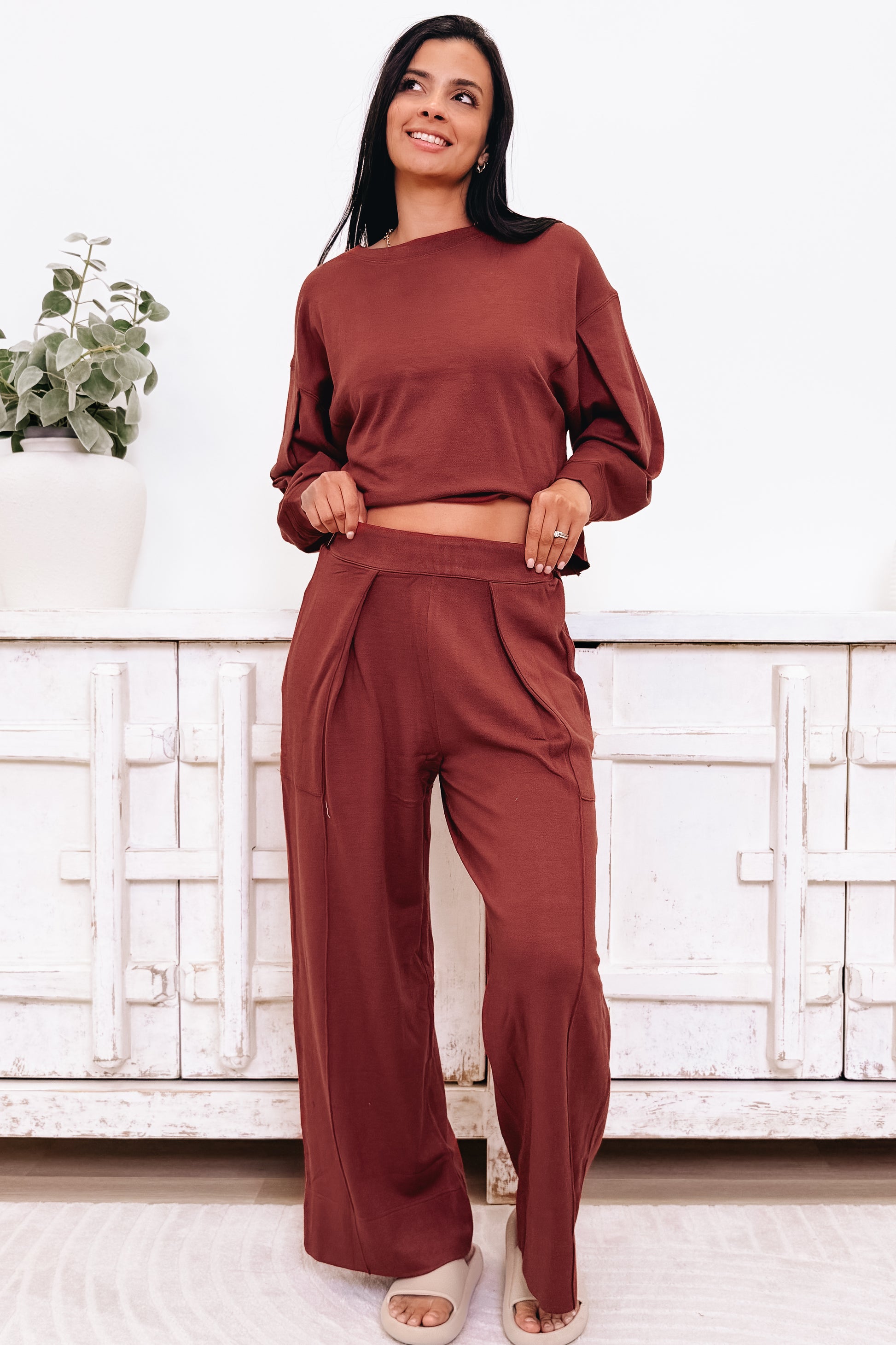 Serene Comfort Pants - Rust
