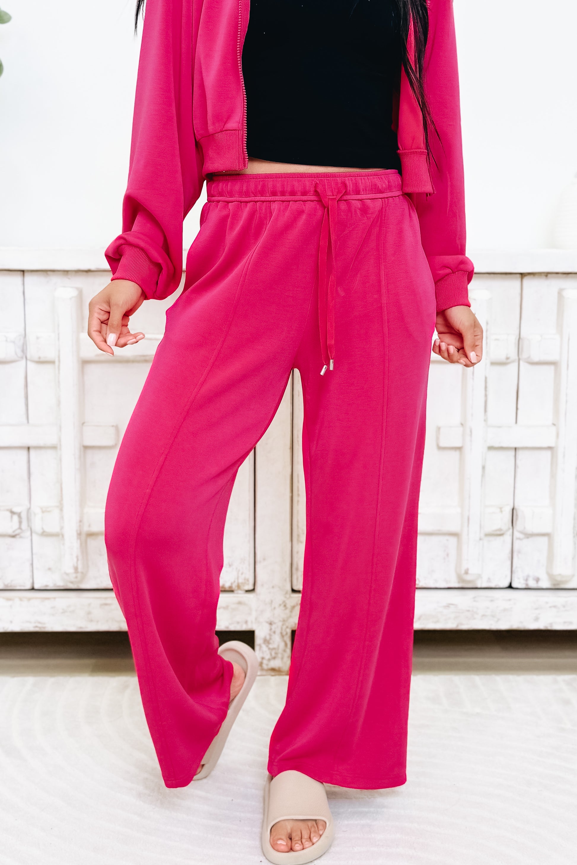 Off Duty Babe Pants - Fucshia Pink