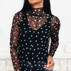 Playful Points Mesh Top