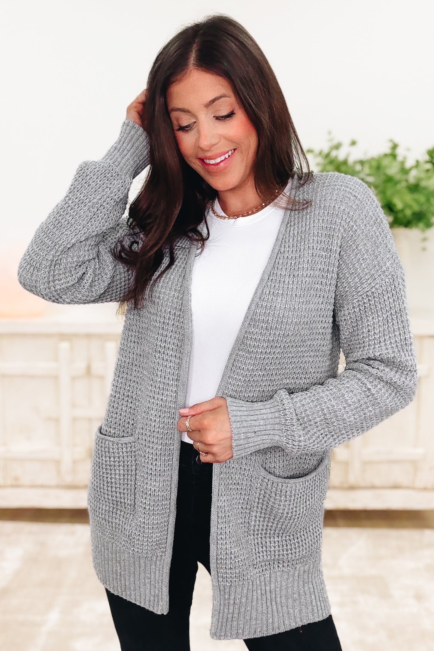 Easy Breezy Waffle Knit Sweater Cardigan - 6 Colors!