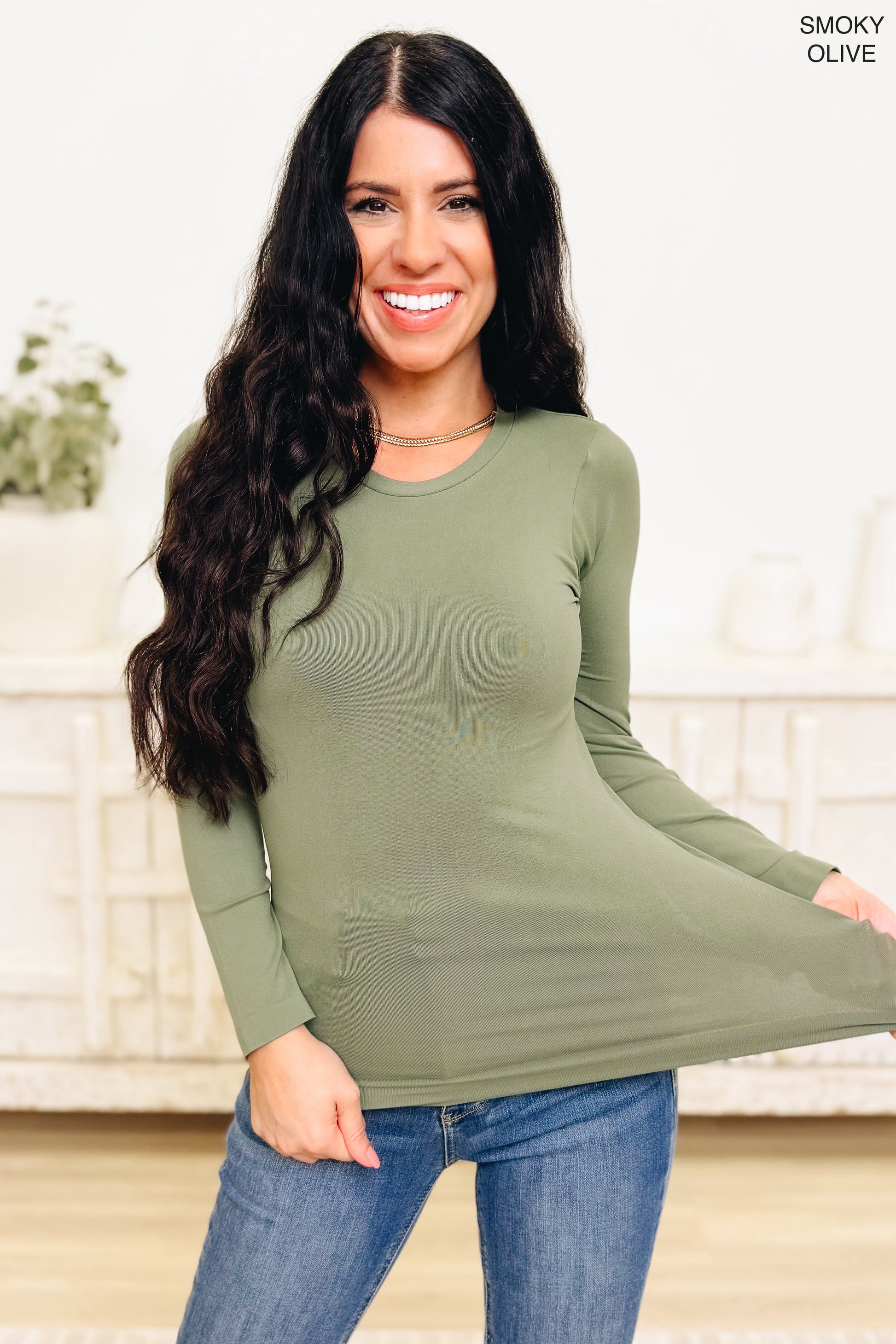 Reversible Like A Glove Long Sleeve Crew Top - 13 Colors!