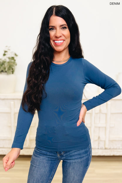 Reversible Like A Glove Long Sleeve Crew Top - 13 Colors!