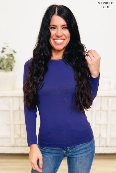 Reversible Like A Glove Long Sleeve Crew Top - 13 Colors!
