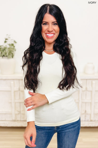 Reversible Like A Glove Long Sleeve Crew Top - 13 Colors!