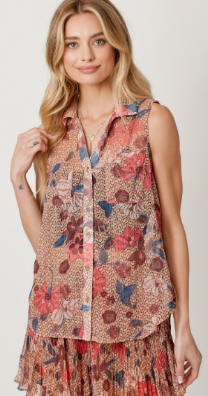 Garden Grace Button Down Top