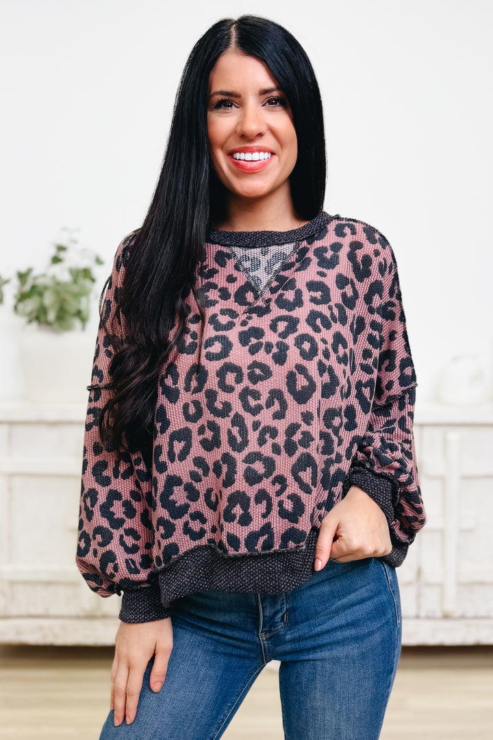 Never See Me Coming Leopard Pullover