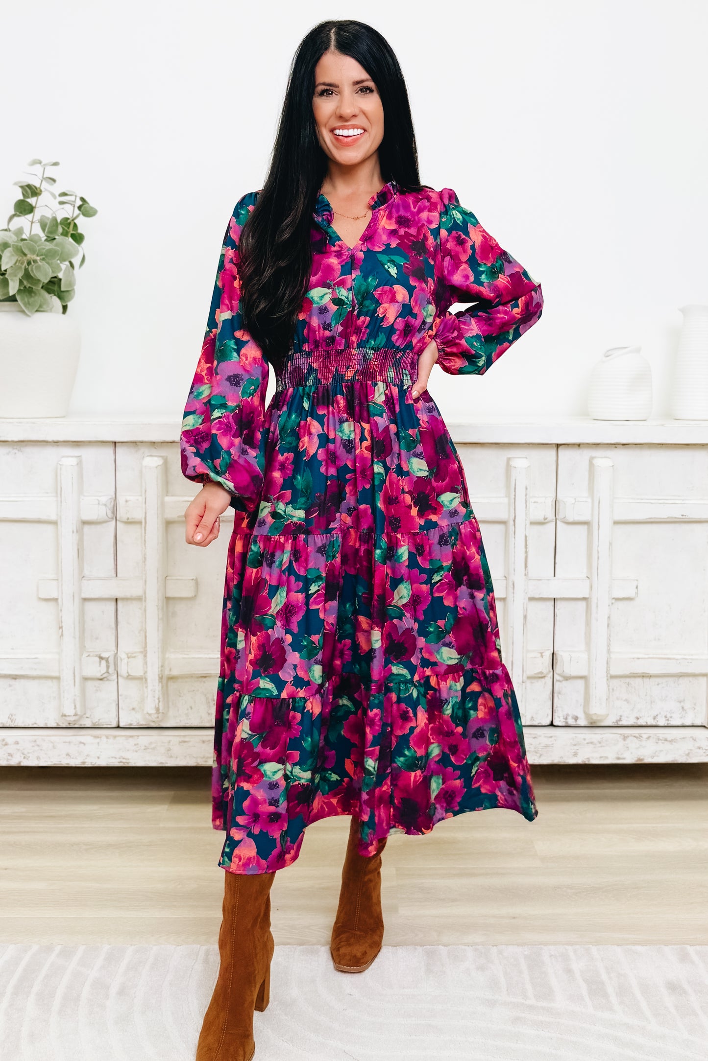 Showered With Love Floral Dress