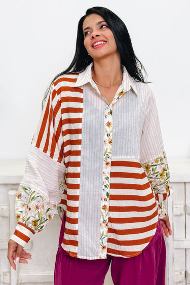 Spice It Up Button Down Top - 2 Colors!