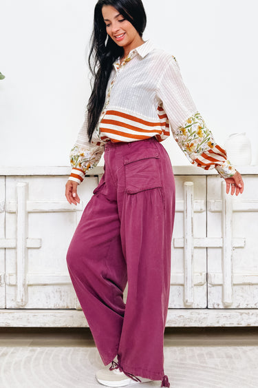 Low Key Greatness Pants - Plum