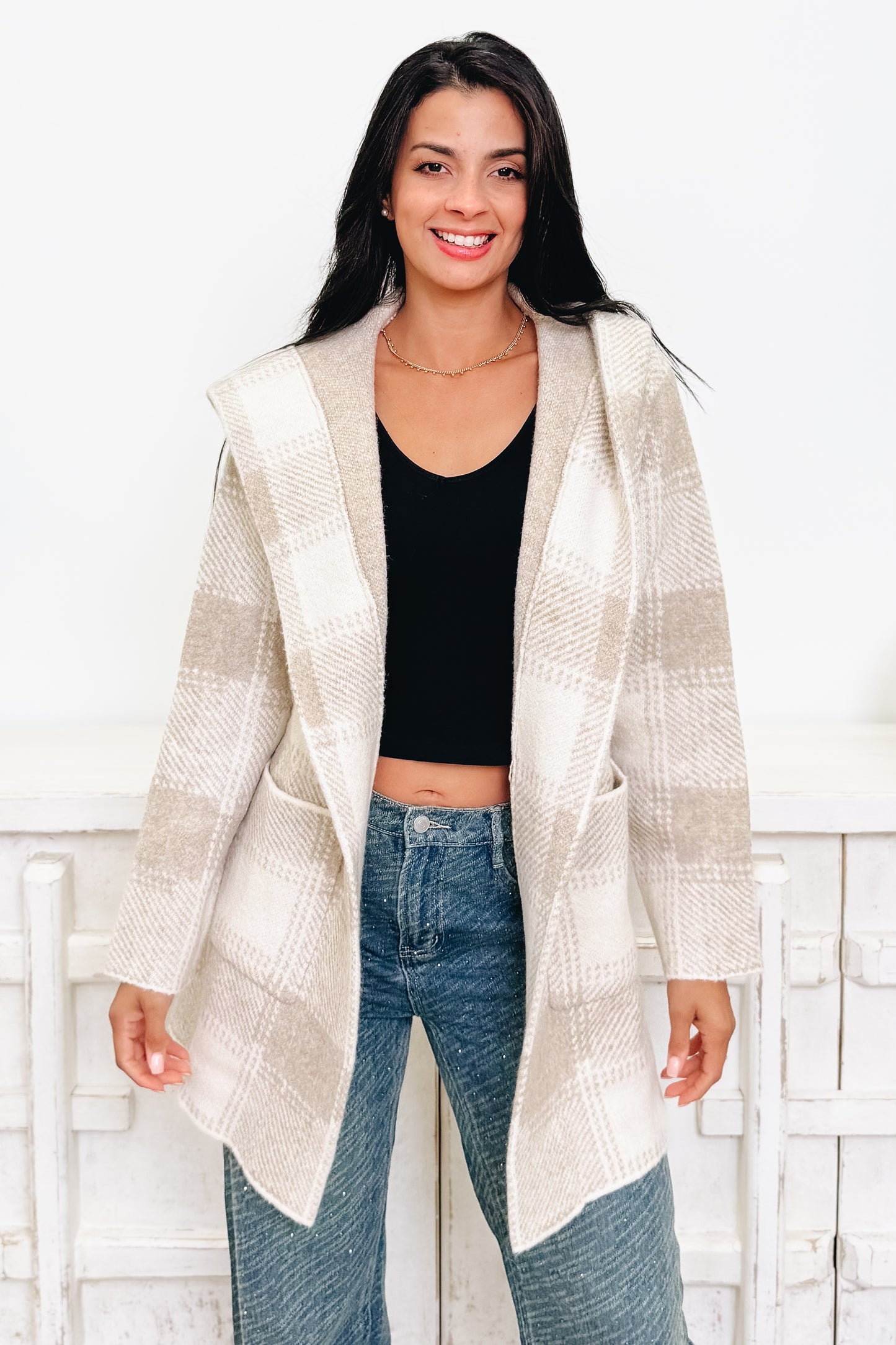 Stay Awhile Sweater Hooded Coatigan