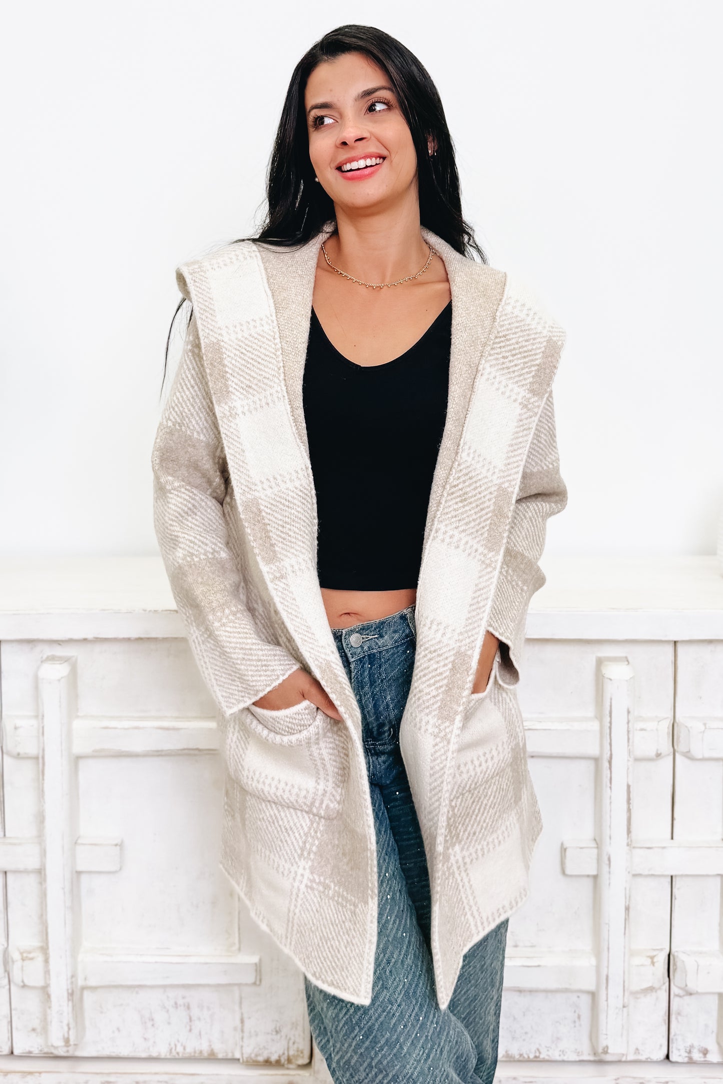 Stay Awhile Sweater Hooded Coatigan