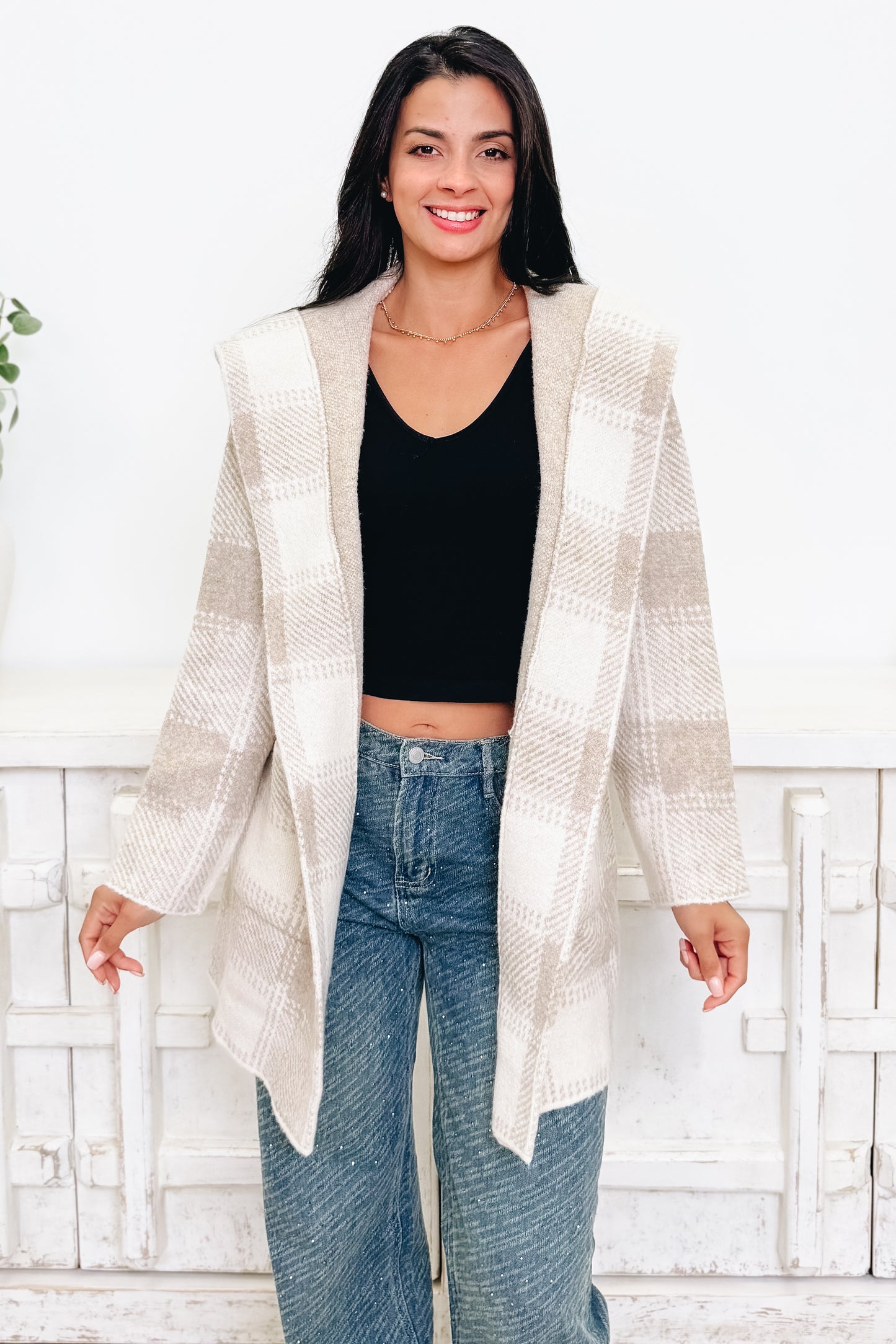 Stay Awhile Sweater Hooded Coatigan