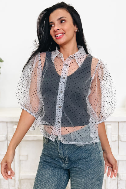 Dotty Parton Button Down Top - 2 Colors!