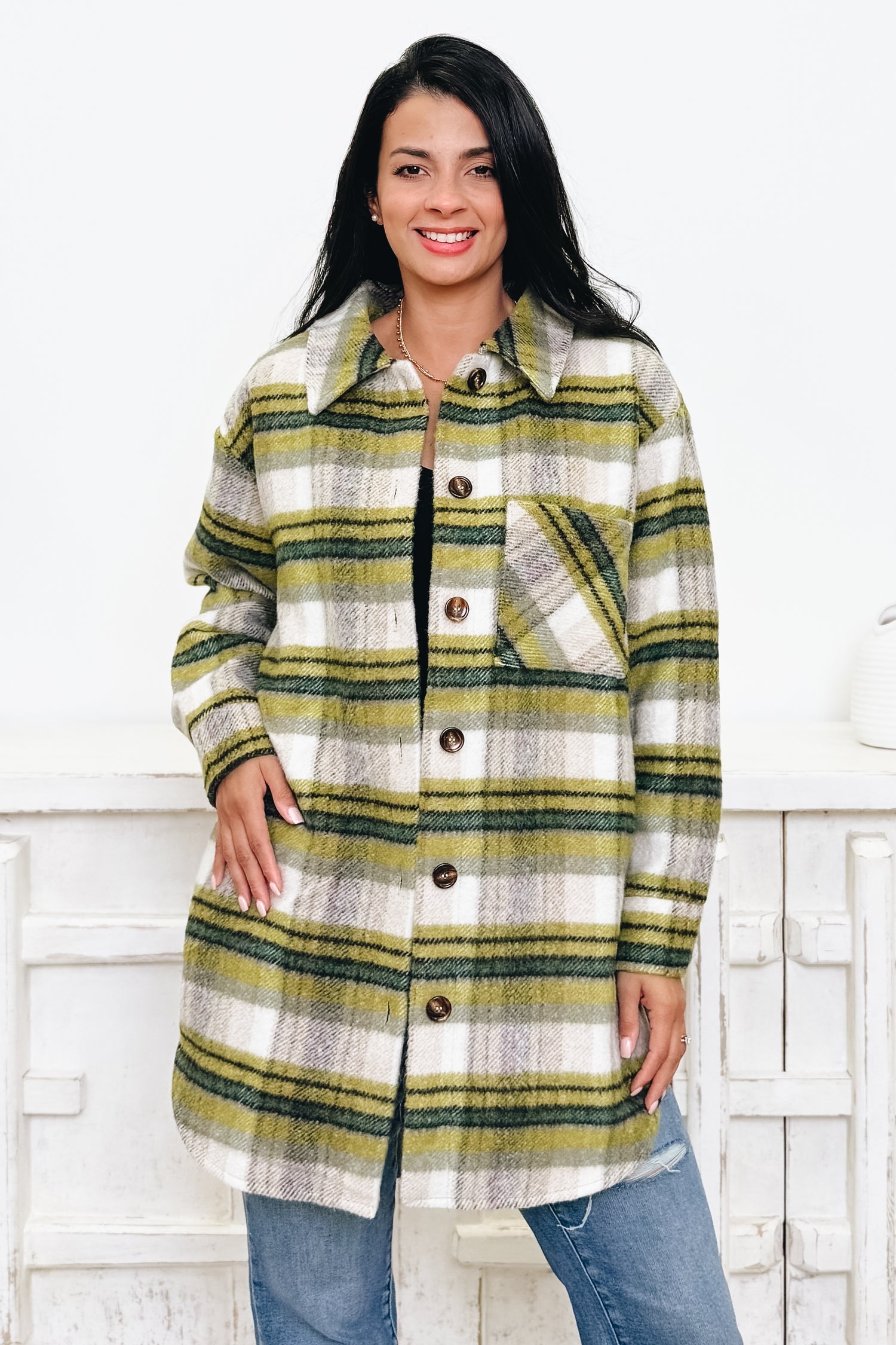 Fall Dreamin Plaid Coat - 2 Colors!