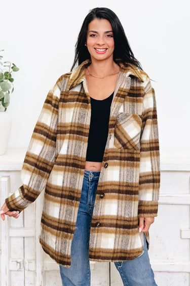 Fall Dreamin Plaid Coat - 2 Colors!