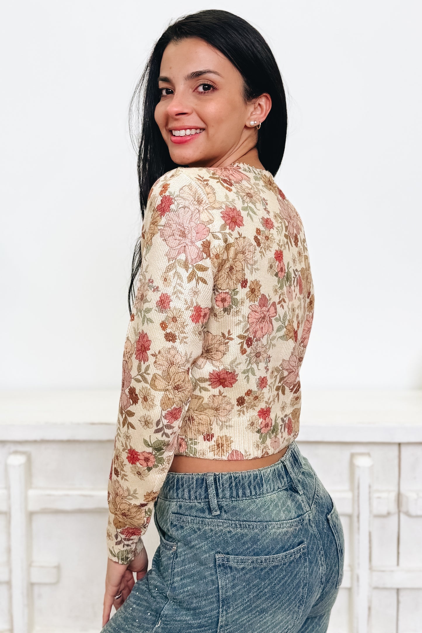 Falling Petals Sweater Top