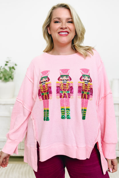 Christmas Sequin Nutcrackers Sweater
