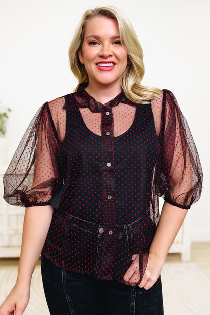 Dotty Parton Button Down Top - 2 Colors!