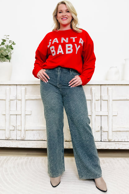 Born To Shine By Mica - Embellished Wide Leg Jeans