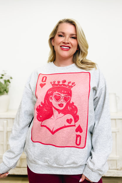 Queen Of Hearts Graphic Sweatshirt