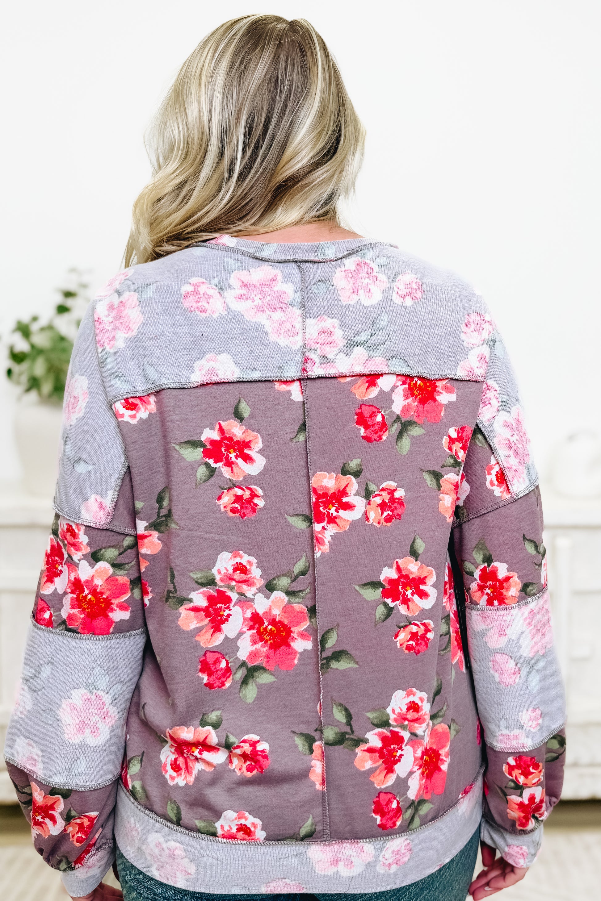 Cup Half Full Floral Top