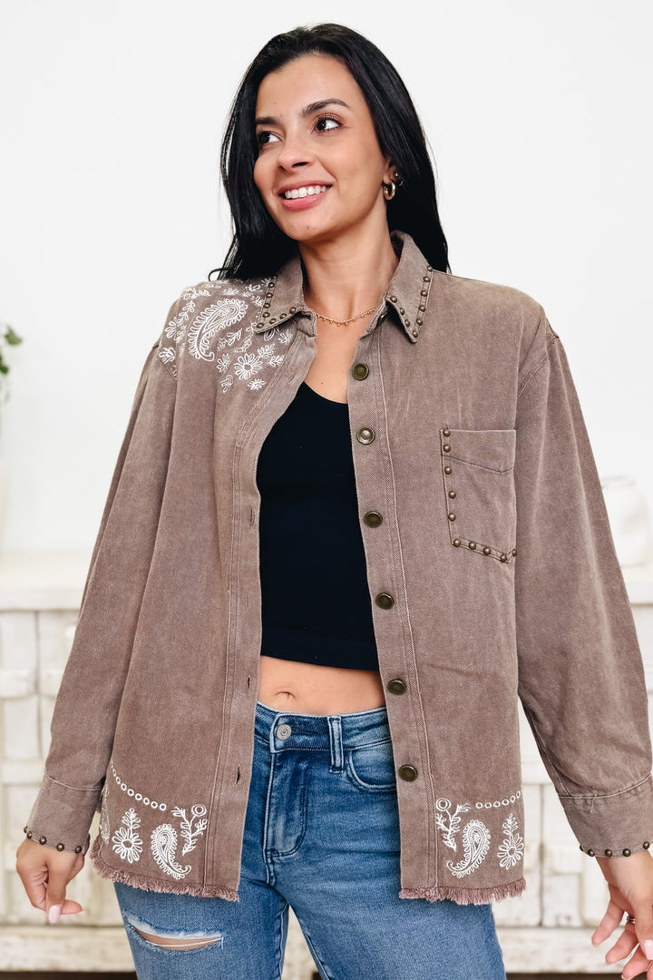 Stud Up Shacket - 3 Colors!