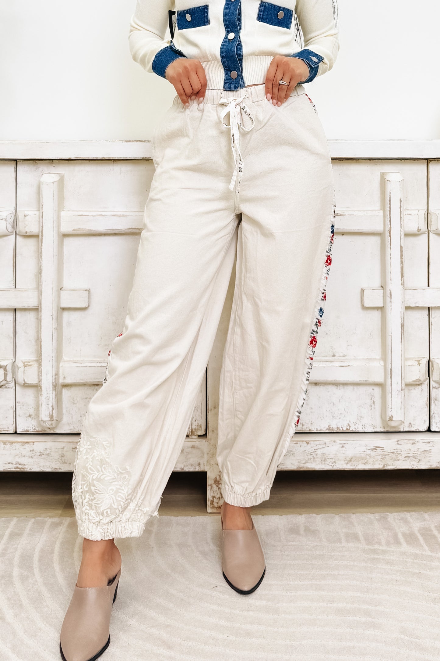 Get In The Groove Jogger Pants - Natural