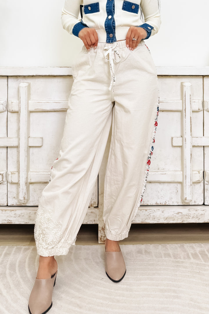 Get In The Groove Jogger Pants - Natural