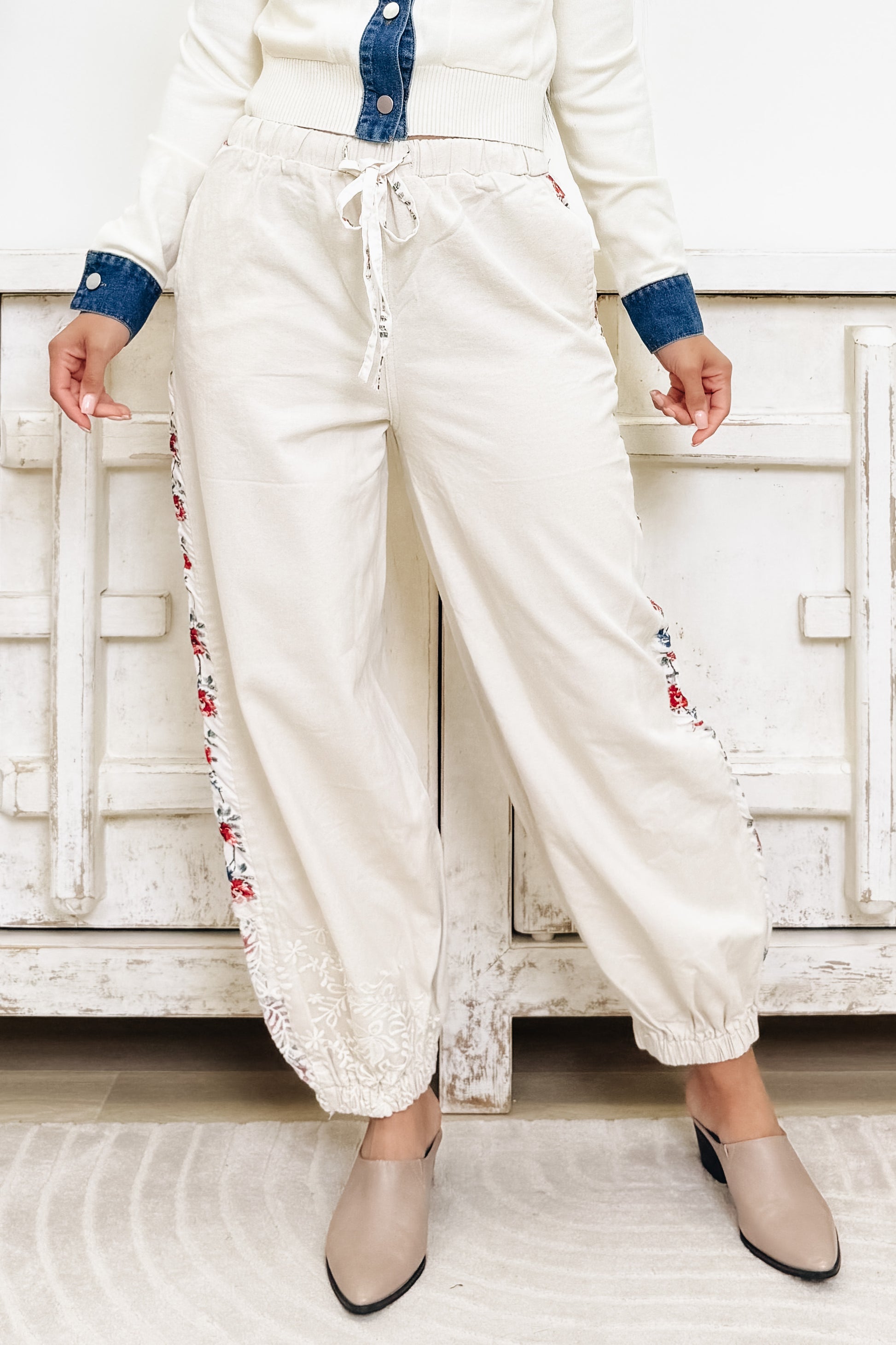 Get In The Groove Jogger Pants - Natural