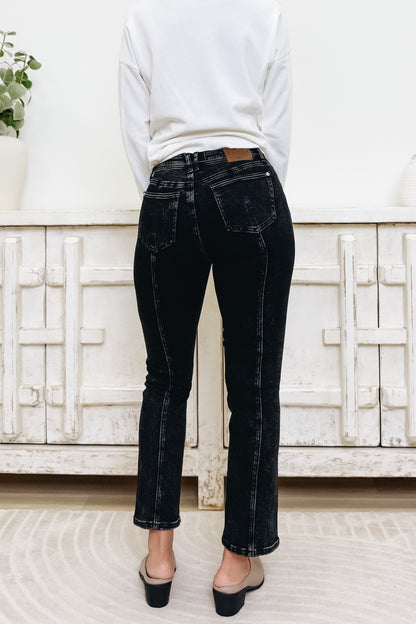 All Nighter By Saige Denim - Mid Rise Slim Straight Jeans - Black