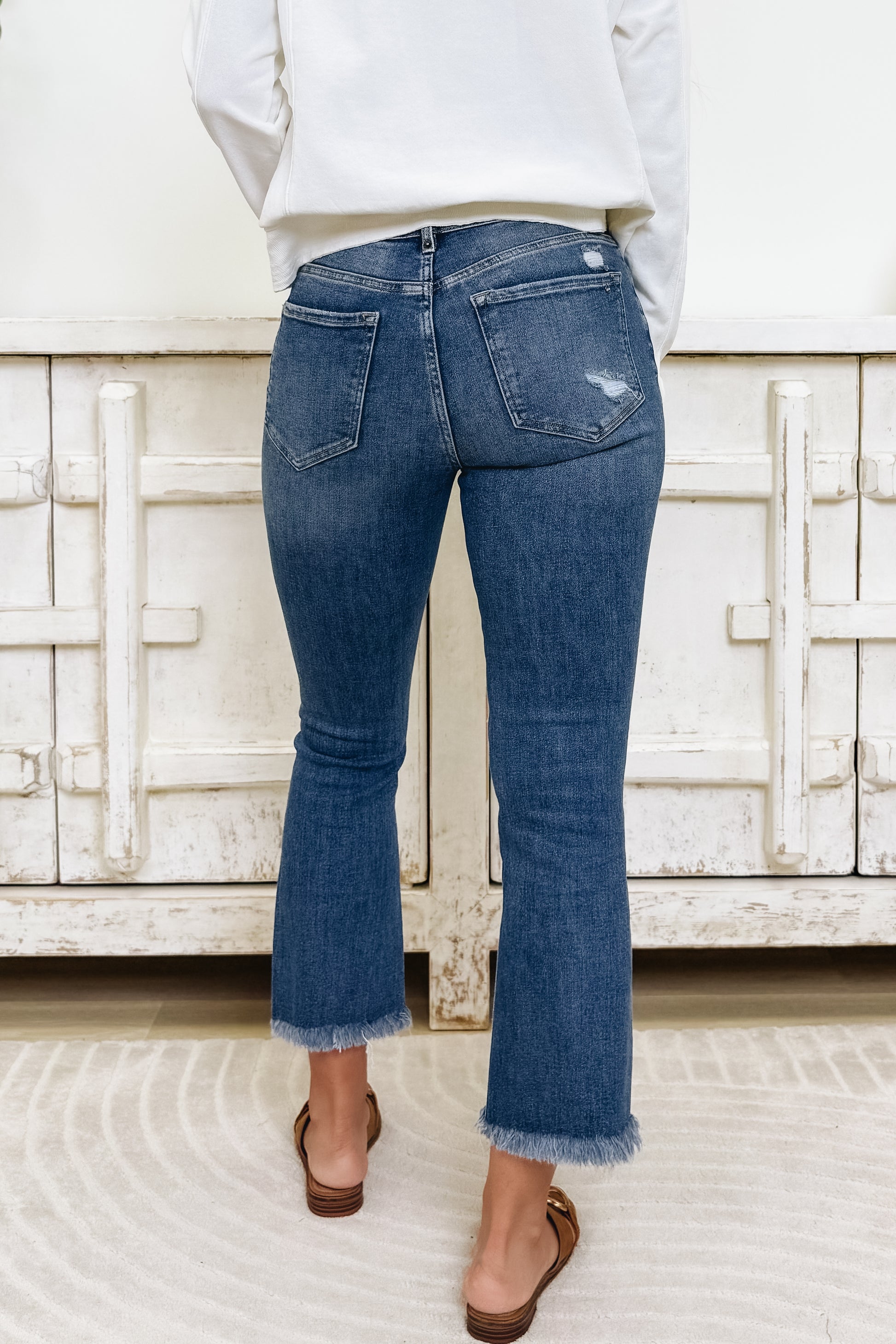 Sweet Sort Of Love By Mica - High Rise Bootcut Jeans - Bluish Blue